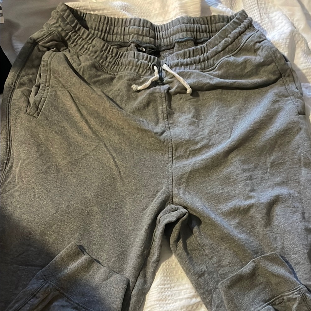 The North Face Gray Joggers with Elastic Waistband and Soft Fabric